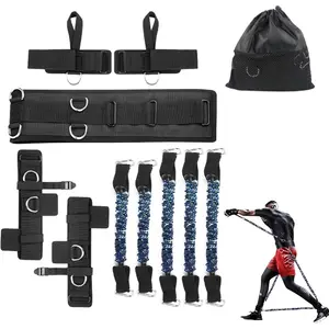 Boxing Resistance Bands Set for Speed and Agility, Workout Band Ankle Exercise Bands  Ankle Straps for Resistance  Enhance Explosive Power