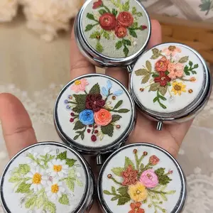 Embroidered Pill / Jewelry box