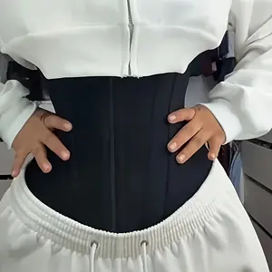 Colombian Women's Latex Belt Zipper+triple Buckle Double-layer Compression Hourglass Figure Waist Trainer Postoperative