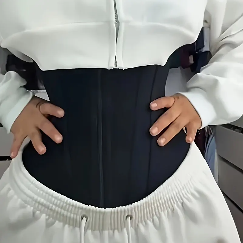Colombian Women's Latex Belt Zipper+triple Buckle Double-layer Compression Hourglass Figure Waist Trainer Postoperative