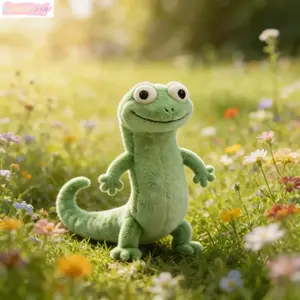 Green Lizard Plush Toy Soft Stuffed Animal Doll Realistic Design Safe for Kids Decorative Collectible Gift For Kids And Collectors tiktokshopspringglowup