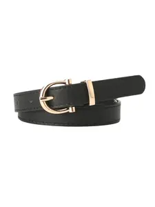 Women Belts New PU Leather Simple Metal Buckle Belt Girls Dress Jean Pants Waistband Belts for Lady Luxury Designer Brand
