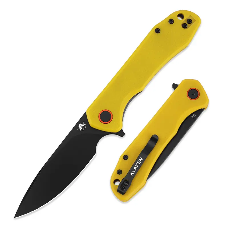 KLAKEN J131 Slate, Compact EDC Pocket Knife, D2 Blade With G10 Handle, For Camping, Outdoors