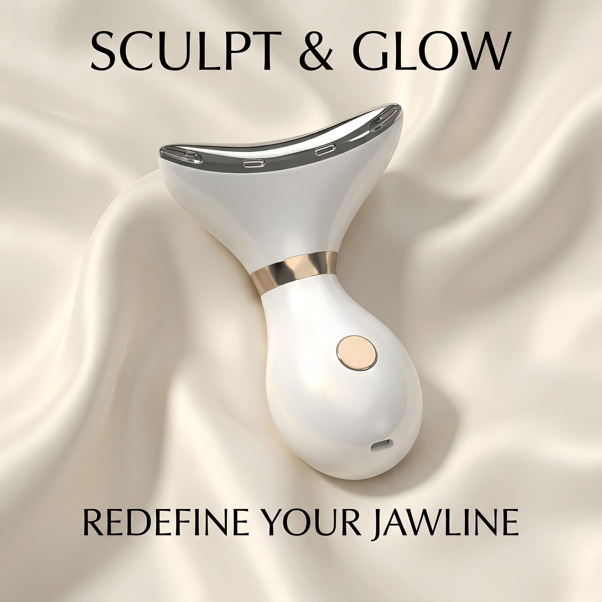 Premium EMS Neck Lift & Jawline Sculpting Device, Heated Microcurrent Technology for Firm, Smooth & Youthful Skin, Anti-Aging Beauty Tool