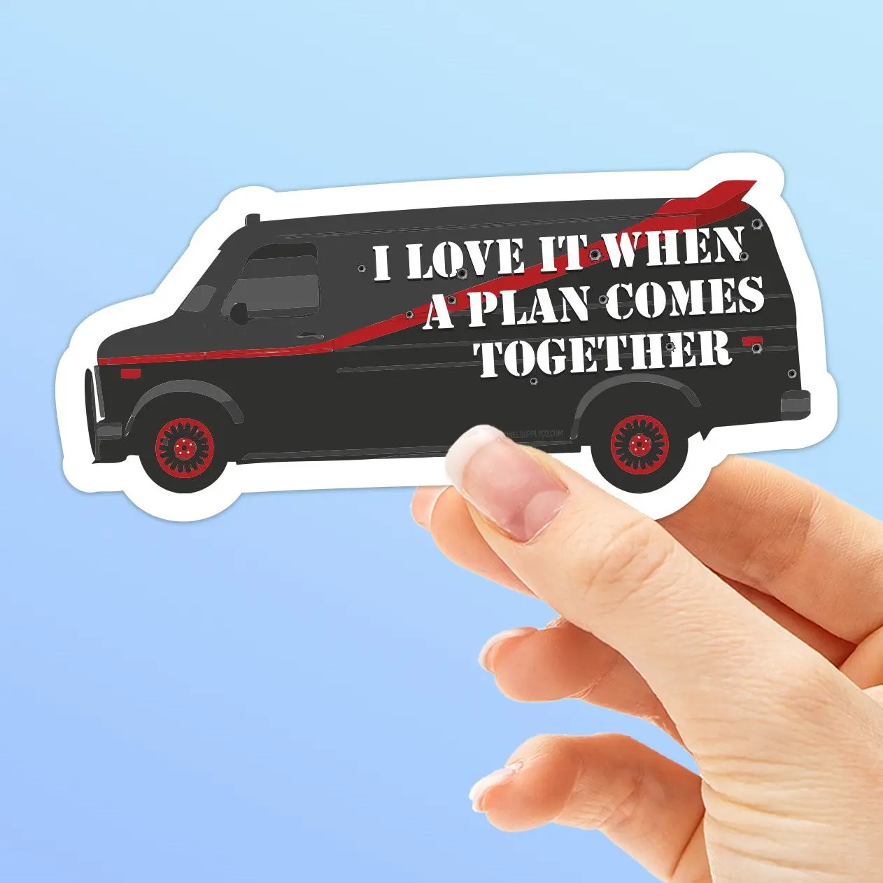 A Team Van TV Quote Sticker