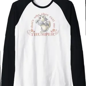 Bambi That's Why They Call Me Thumper Raglan Baseball Tee