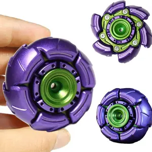 Metal Anodized Fidget Spinner, Rotating Openable Armor Design, Stress & Anxiety Relief, Enhances Focus & Calmness, Ideal for Adults