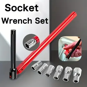 Home Sink Wrench Set 7 Piece, Kitchen Bathroom Faucet Valve Removal Tool Kit, Pipe Tightening Socket Wrench Tools