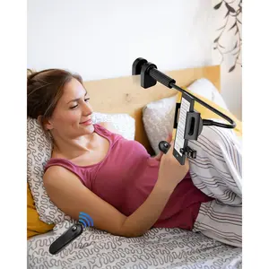 Kindle Holder with Remote Page Turner | Hands-Free Stand for Reading in Bed or Desk - Compatible with Kindle Paperwhite, Oasis, iPad, , and More | Fits Devices from 4.5" to 10"