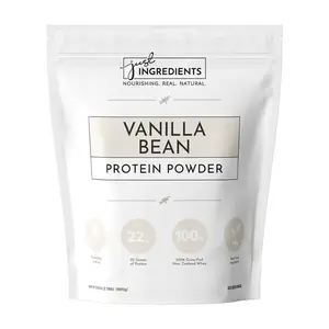 Just Ingredients Vanilla Bean Protein Powder – 30-Serving Blend with 100% Grass-Fed Whey & Organic Plant Proteins – Real Vanilla Bean & Cinnamon – Supports Muscle Recovery, Energy* Just Ingredients Vanilla Bean Protein Powder – 30-Serving Blend with 100% Grass-Fed Whey & Organic Plant Proteins – Real Vanilla Bean & Cinnamon – Supports Muscle Recovery, Energy*
