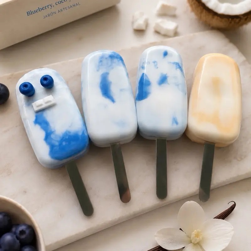 Blueberry Vanilla Popsicle Soap | Goat Milk Handmade Moisturizing Soap