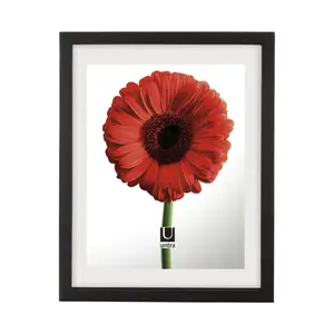 Umbra Classic Rectangular Glass Frame - 11x14 in., Black Baby Space Decor, Holds 8.5x11 in. Floating View Photo or Artwork, Classic Rectangular Frame