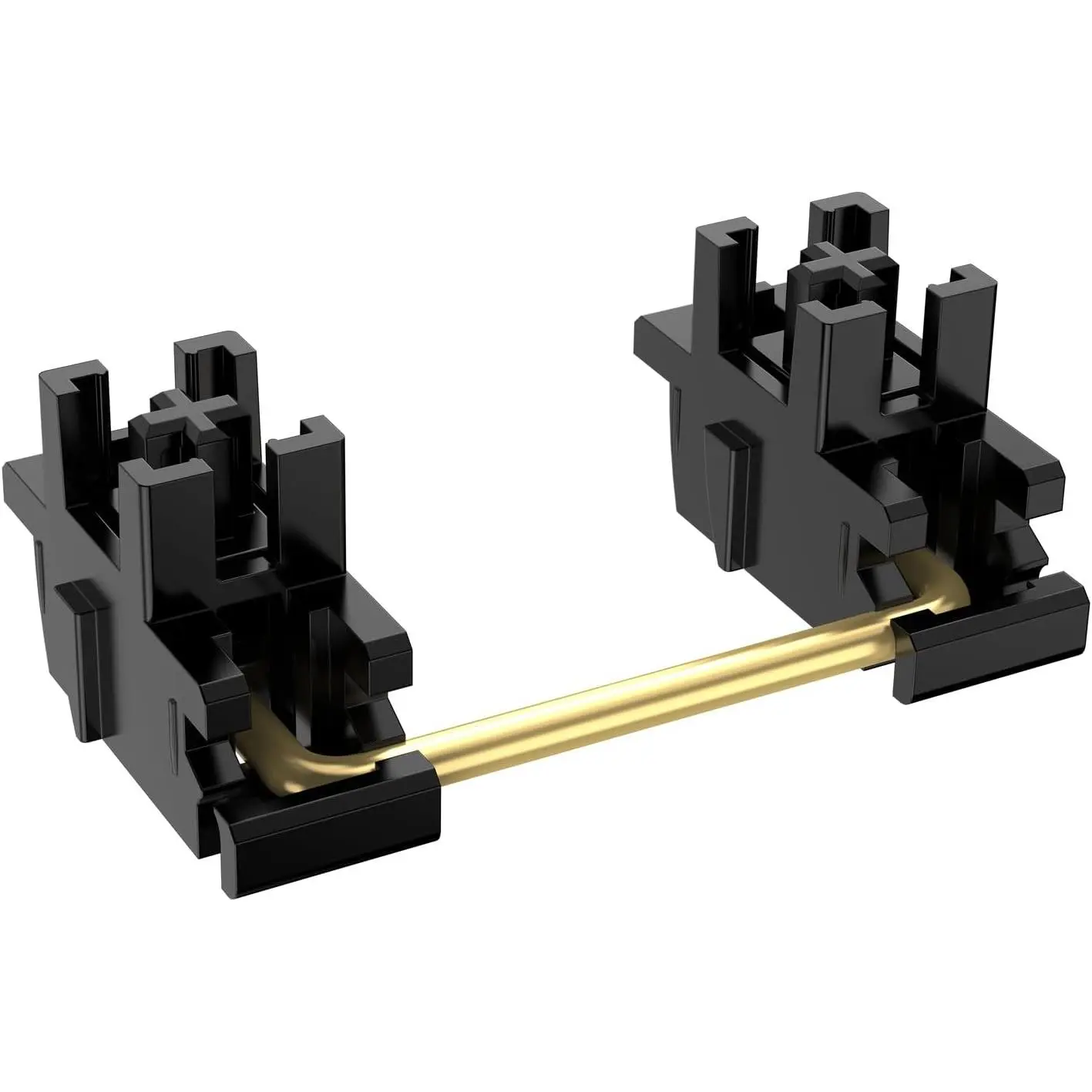 Plate Mount Stabilizer V3, Innovative Pre-Clipped Stem for Minimum Wire Wobble 2U 6.25U 7U Keyboard Stabilizers (V3 Black  80% Kit)
