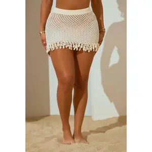 Shells By The Beach Crochet Cover Up Skirt - Ivory