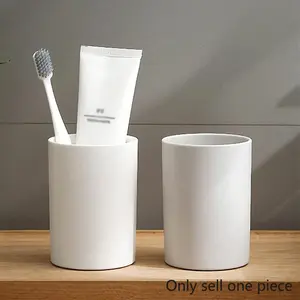 Chill Room Accessories, 1 Count Simple Design Bathroom Tumbler, Multifunctional Toothbrush Holder, Non-slip Thicken Cup for Washroom Toilet
