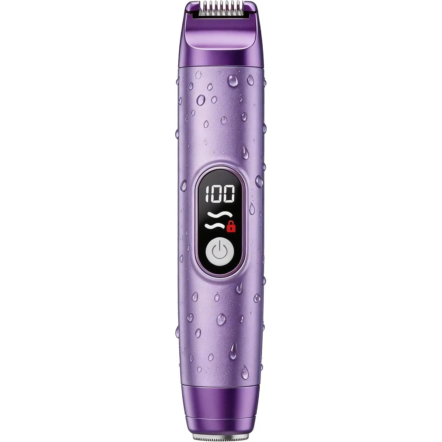 2-in-1 Electric Trimmer for Women, Waterproof Body Hair Remover with LED Display, USB Rechargeable Shaver for Bikini, Legs, Underarms & Face