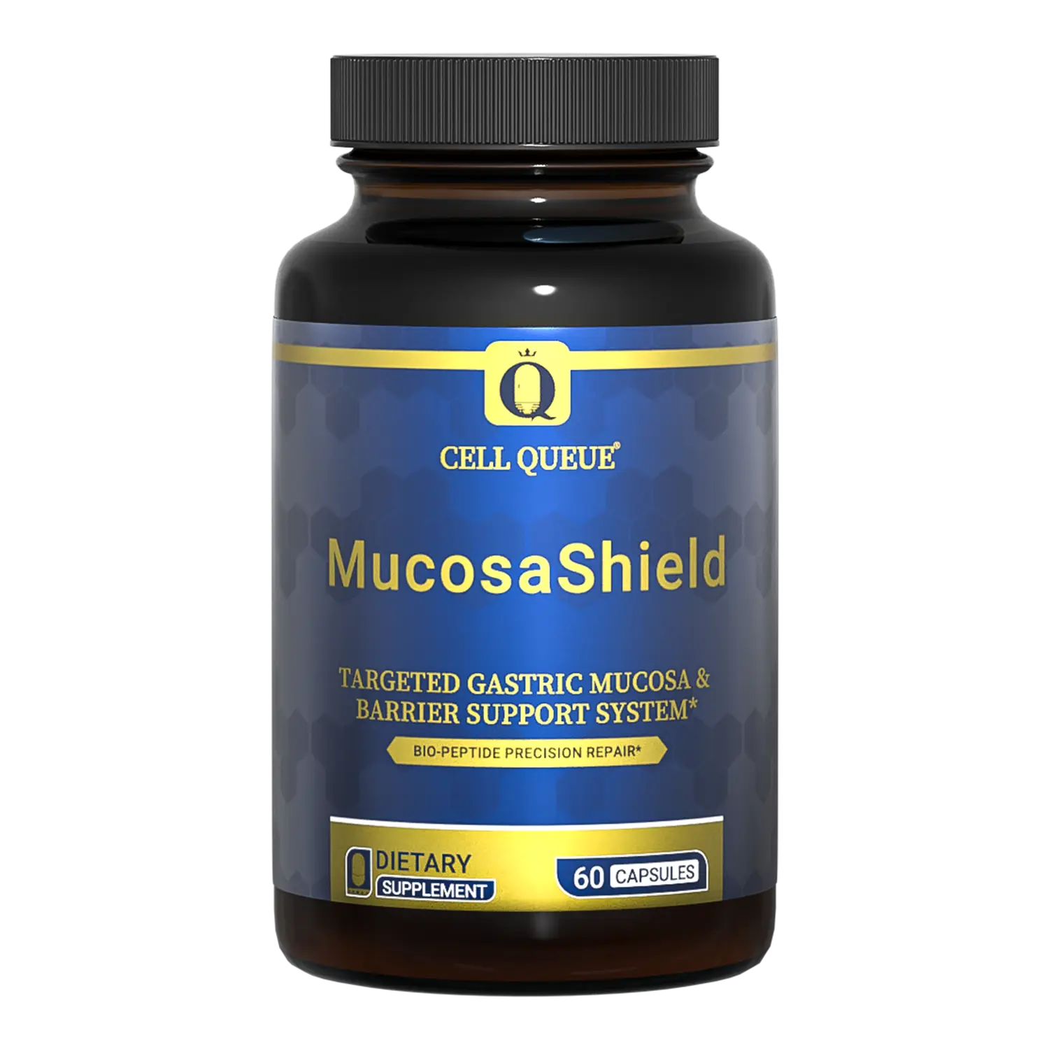 Cell Queue MucosaShield Targeted Gastric Mucosa & Barrier Support System with Zinc-Carnosine & Sodium Alginate for Digestive Comfort & Gastric Health, Occasional Bloating & Upset Stomach