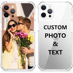 Custom Picture Phone Case for iPhone 16e 16 15 14 12 13 11 Pro Max Plus XR X se 8 7 6, Four-Corner airbag is Anti-Drop,Anti-Scratch Soft Personalized Protective Clear TPU Case