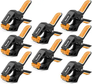 Duty Clamps 4 Inch 8 Pcs Large Wood Clamps with 30Lbs Clamping Force Deep Throat Nylon Clamps for Woodworking Photography Backdrop Use Cover Holding Wood Gluing