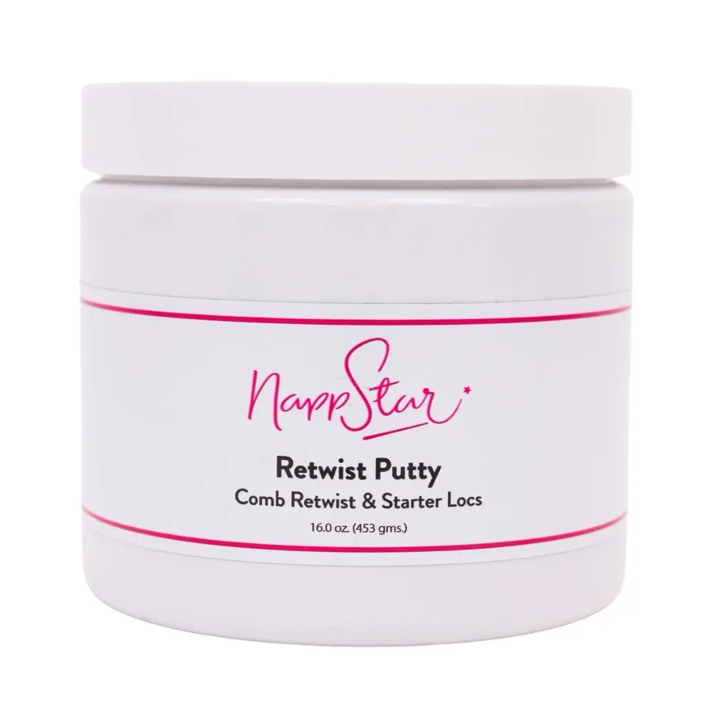 NappStar Retwist Putty | Strong Hold & Nourishing Loc Gel | Frizz-Free Formula | 3oz- 15oz