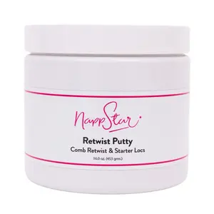 NappStar Retwist Putty | Strong Hold & Nourishing Loc Gel | Frizz-Free Formula | 3oz- 15oz
