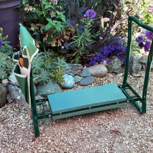 Garden Kneeler and Seat Multifunctional Folding Gardening Stool, 6.3 Inch Wide Kneeling Pad, Includes 1 Tool Bag, Standard Design, Gift for Women Men