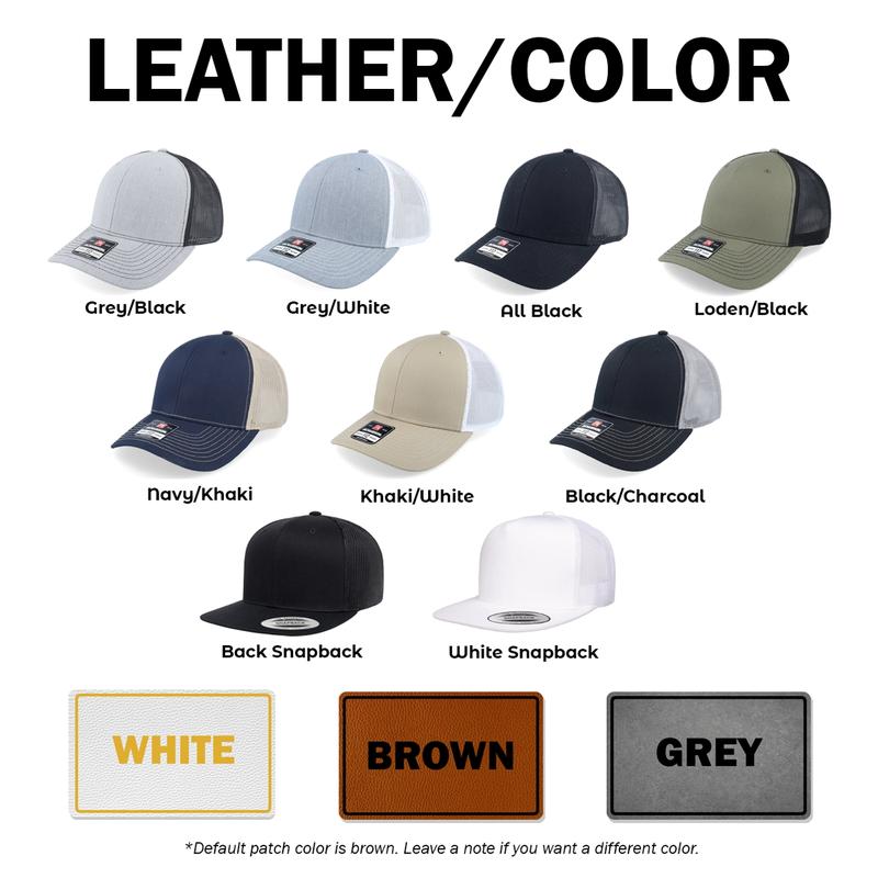 Duck Hunting Leather Patch Hat | Duck Camo Trucker Hat Adjustable | Hunter Gift for Dad, Husband, or Boyfriend | Outdoor Hunting Hat