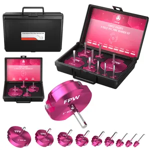 TriForce PVC Pipe Reamer Kit - 9 Sizes with Tungsten Carbide Blades - Video Tutorial & User Guide - 3 Blades PVC Fitting Saver for Plumbing - 9PCS Cutter Tool