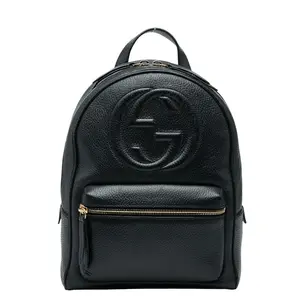 Pre-owned GUCCI Calfskin Tote Bags Soho Interlocking G Leather Backpack