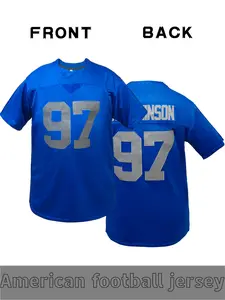 Men's Football jersey, #14st Brown #97 Embroidered, Hutchinson jersey ,Short Sleeve V-neck, polyester, quick-drying and breathable, suitable for football enthusiasts, Sports Top