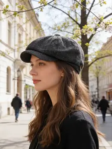 Boston Pirate Octagonal Hat, Spring Vintage Painter Newsboy Cap, Unisex British Literary Beret, Casual Versatile Fashion Gift