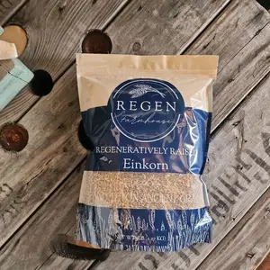 Einkorn BERRIES in biodegradable bag USDA Organic Certified Whole Grain 5 lbs + for baking fresh milled baked goods.
