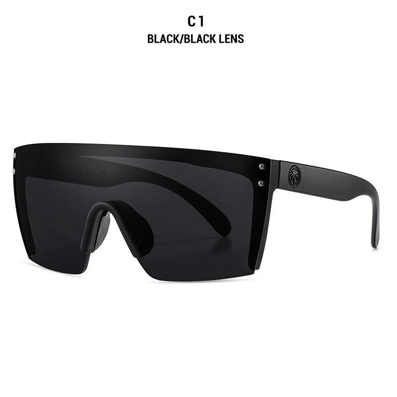 Heatwaves ANSI Z87+ Safety Polarized Sunglasses Visual Future Tech  Lazer Face Stars & Stripes SOCOM cases sunglasses for men & sunglasses for women cross-border Aviator Ultra Black glasses case square conjoined men women UV400 Back to school glasses case