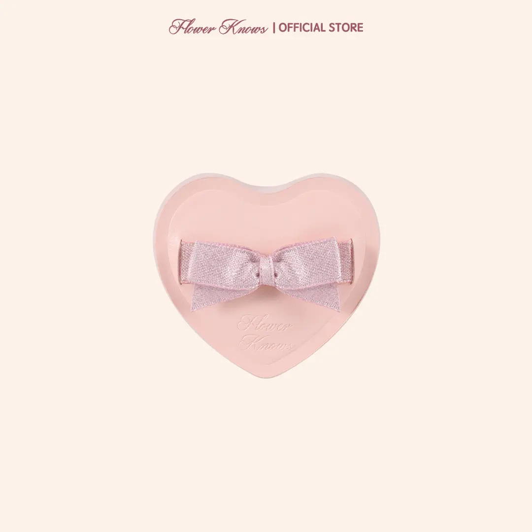 Flower Knows Marshmallow Heart-Shaped Powder Puff, Reusable Soft-Texture Sponge for a Creamy Blush Finish, 1-Piece Beauty Tool, Powderpuff Flower Knows Marshmallow Heart-Shaped Powder Puff, Reusable Soft-Texture Sponge for a Creamy Blush Finish, 1-Piece Beauty Tool, Powderpuff