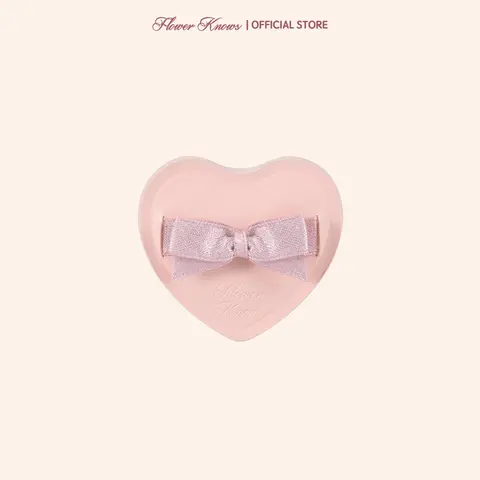 Flower Knows Marshmallow Heart-Shaped Makeup Puff, Ideal for Christmas gift, Black Friday
