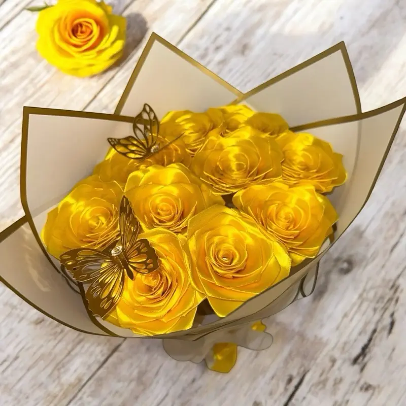 Eternal Rose Bouquets-Yellow Roses