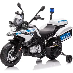Garvee 12V Licensed BMW Kids Electric Ride-On Motorcycle Toy for Ages 3-8, 7Ah Battery, High/Low Speed, LED Lights, Music, USB/MP3, Training Wheels, 2 Storage Boxes
