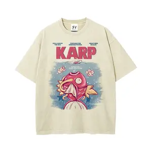 Jaws x Magikarp Shirt, Poke Shirt, Anime Shirt, Vintage Graphic Tee Unisex Size S- 3XL, Menswear Top, Womenswear Top, Casual Cotton Crewneck Short Sleeve Streetwear