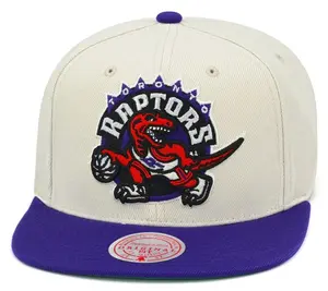 Mitchell & Ness Off White NBA Toronto Raptors Natural XL Snapback HWC