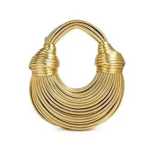 Woven Luxury Gold Clutch