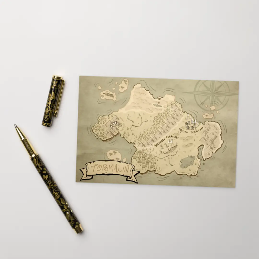 Fantasy Country Map Postcard | Tormalin
