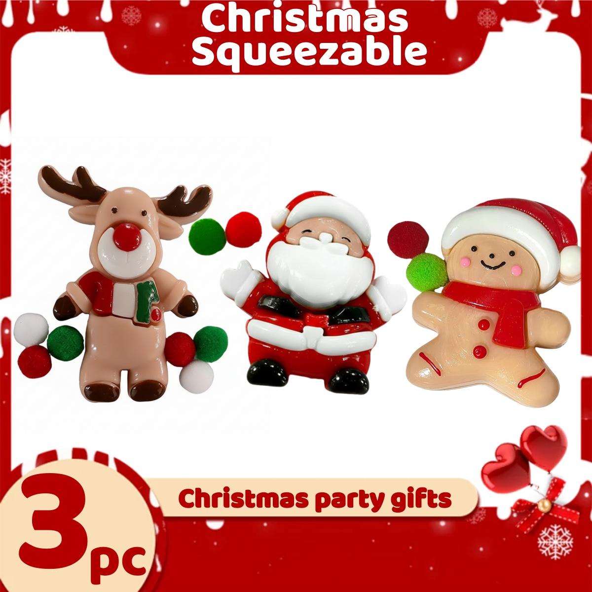 Christmas squeezeable toys, soft quick rebound , relieve stress.Christmas Snow Man Squishies - Rebound Stress Relief Toys.gifts for kids