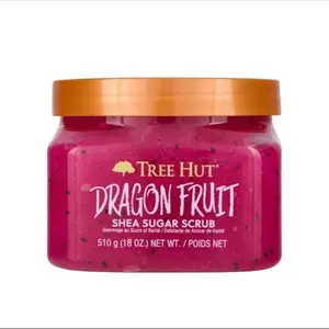 Tree Hut Dragon Fruit Shea Sugar Scrub, Exfoliating, Hydrating & Moisturizing Body Scrub with Shea Butter & Nourishing Essential Oils, Smooth & Soften Skin,