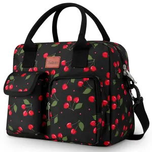 TIAN QIN Lunch Box for Women, Insulated Lunch Bag for Women with Adjustable Shoulder Strap, Cute Lunch Tote Bag for Work, Picnic, Camping