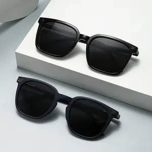 Unisex Simple Style Square Frame Sunglasses, Trendy Casual TR90 Polarized Sunglasses for Everyday Use, Fashion Accessories for Outdoor Activities