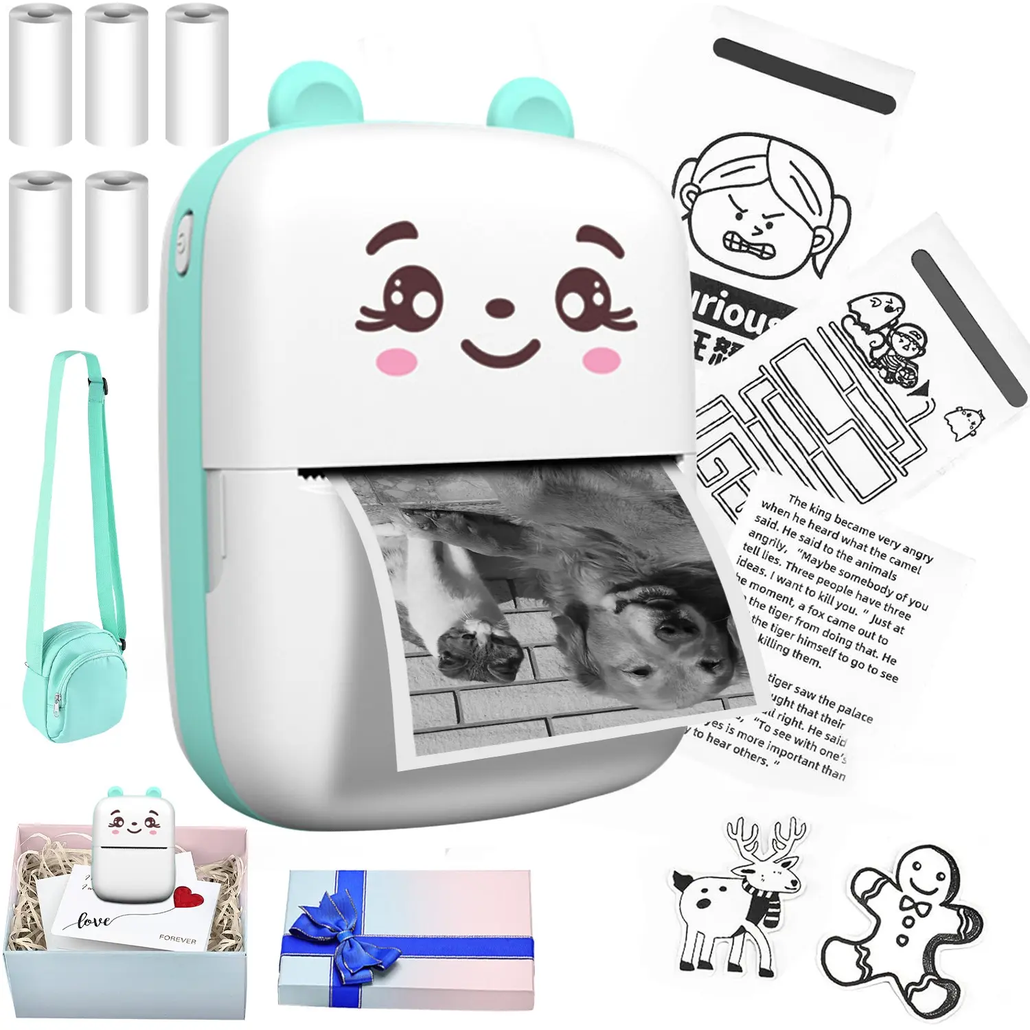 Wireless Thermal Pocket Printer – Inkless Handheld Printer Portable Mini Printer for Printing Photos, Notes, Lists, Memos & Diaries, Wireless Compatible with iOS Android, for Students, Teachers, Journal Lovers & DIY Gift Makers, Easy to Use with App