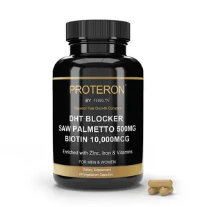 Febron PROTERON DHT BLOCKER Saw Palmetto 500mg, Biotin 10,000 Hair Loss Capsules