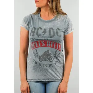 AC/DC Hells Bells Grey Graphic Band Tee