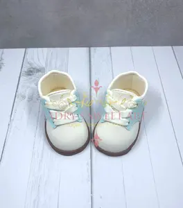 Gum Paste Baby Boy Golf Shoes Cake Topper