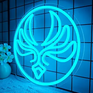 Ajoyferris Gaming Neon Sign, dimmable visual wall decor Anemo LED neon sign. USB powered anime neon light, perfect for game room, man cave decoration and gamer gifts.